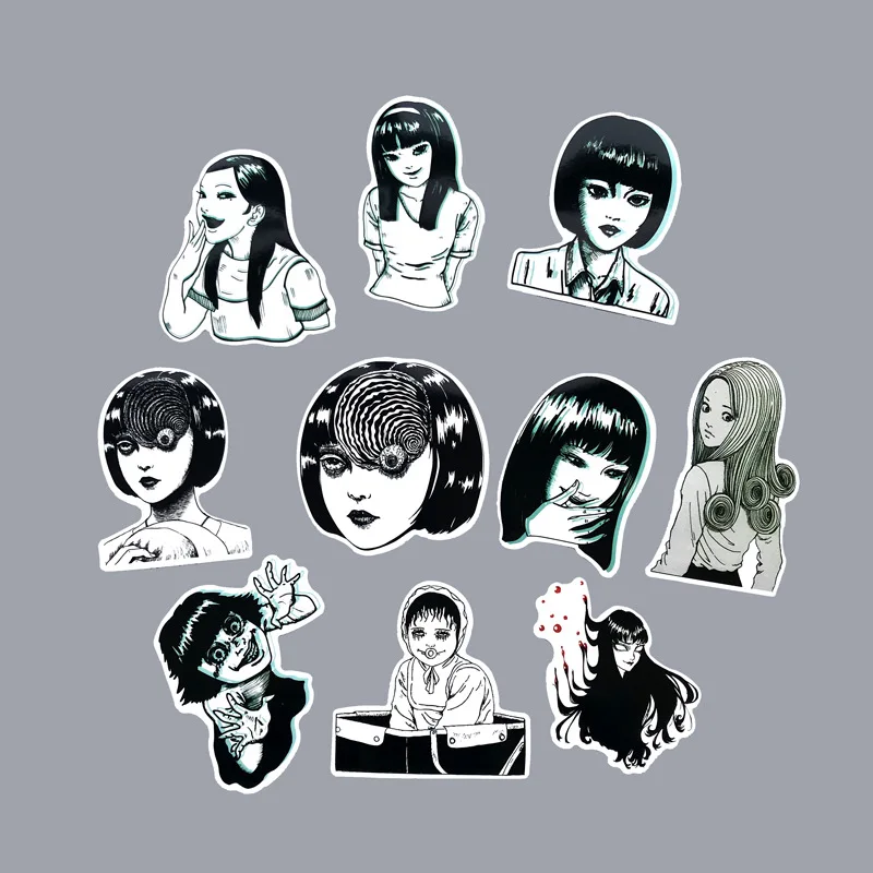 [new]   21pcs Black sexy girl stickers notebook skateboard stickers funny horror mobile phone stickers scary fashion pop anime