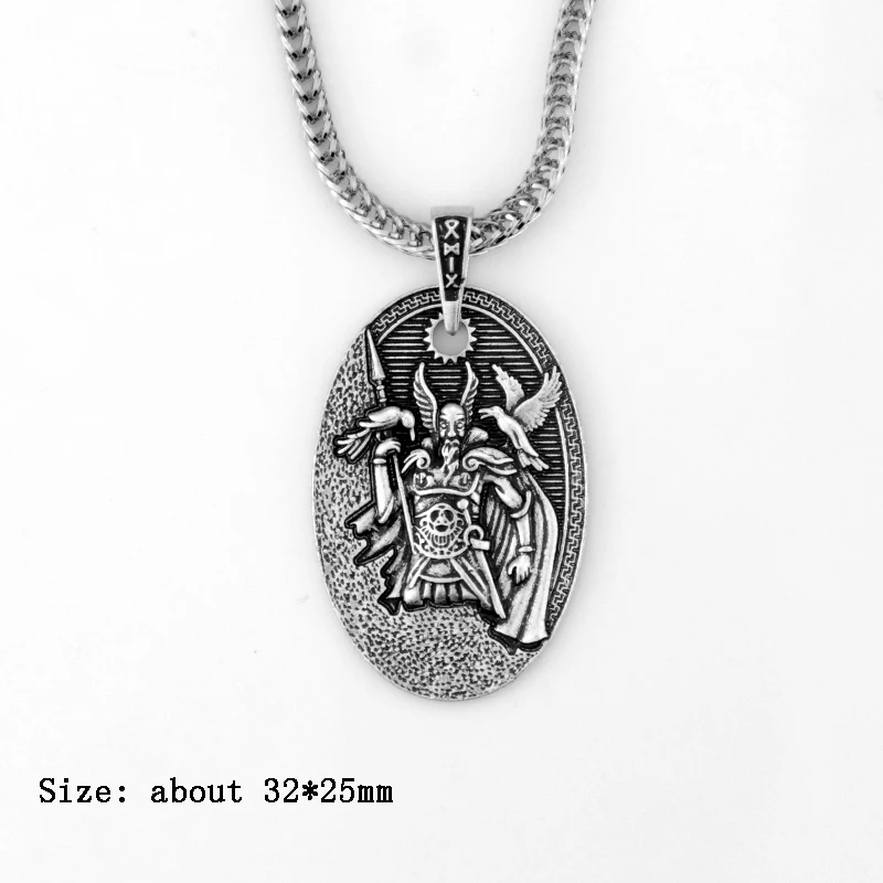 1pcs Norse Viking God Necklace Odin's Pendant Handmade Amulet Jewelry