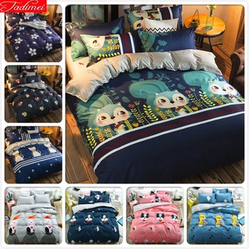 

Squirrel Pattern Creative Duvet Cover 3/4 pcs Bedding Set Adult Kids Soft Bed Linens Quilt Comforter Case Single Queen King Size
