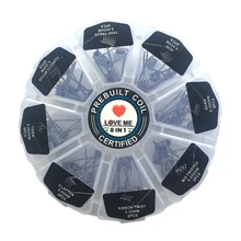 Love me 8 в 1 готовые катушки box kit улей трек quad тигр Плавленого Клэптон Смешивания витой Ленты твист готовые провода Diy RDA Распылителя