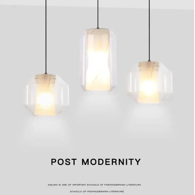Постмодернистская спальня с прикроватной тумбой Подвесная подвеска Lights Nordic Lamps