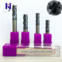 JF GES 1.5*4*4*50*4T standard Solid carbide 4 flute flattened end mills with straight shank milling cutter HRC70 PT Coated d10 75 15 2t high hardness cermet milling cutter machining cast iron and stainless steel 2 flute end mills straight shank tools
