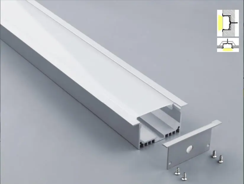 

free shipping 2000mmX70mmX32mm 2m/pcs 5m/lot  High Quality led big channel for strip light with cover and end caps for Landscape