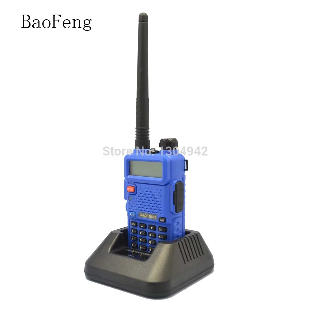 BAOFENG UV-5R Blue Walkie Talkie 136-174MHz&400-520 MHz Two Way Radio With Free Shipping Telecom Parts