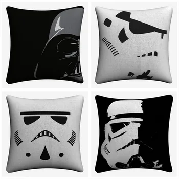 

Darth Vader Stormtrooper Movie Decorative Linen Cushion Covers Sofa 45x45cm Throw Pillow Case Home Decor Pillowcase Almofada