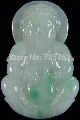 

xiuli 0014832 Certificate Top Vivid Green Natural A Jade Jadeite Rare Pendant Kwan Yin