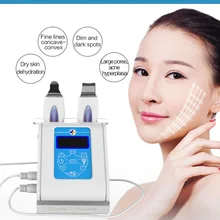 Небольшой сенсорный экран с двойным лицом глубокое очищение и удаление морщин кожи скребок лицевой пилинг спа красота массажер