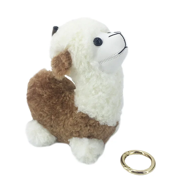 

New Cartoon Alpaca Pokemon Keychain Rabbit Fur Fluffy PomPom Keychain Bag Pendant Ornament Children's Gift Car Key Jewelry