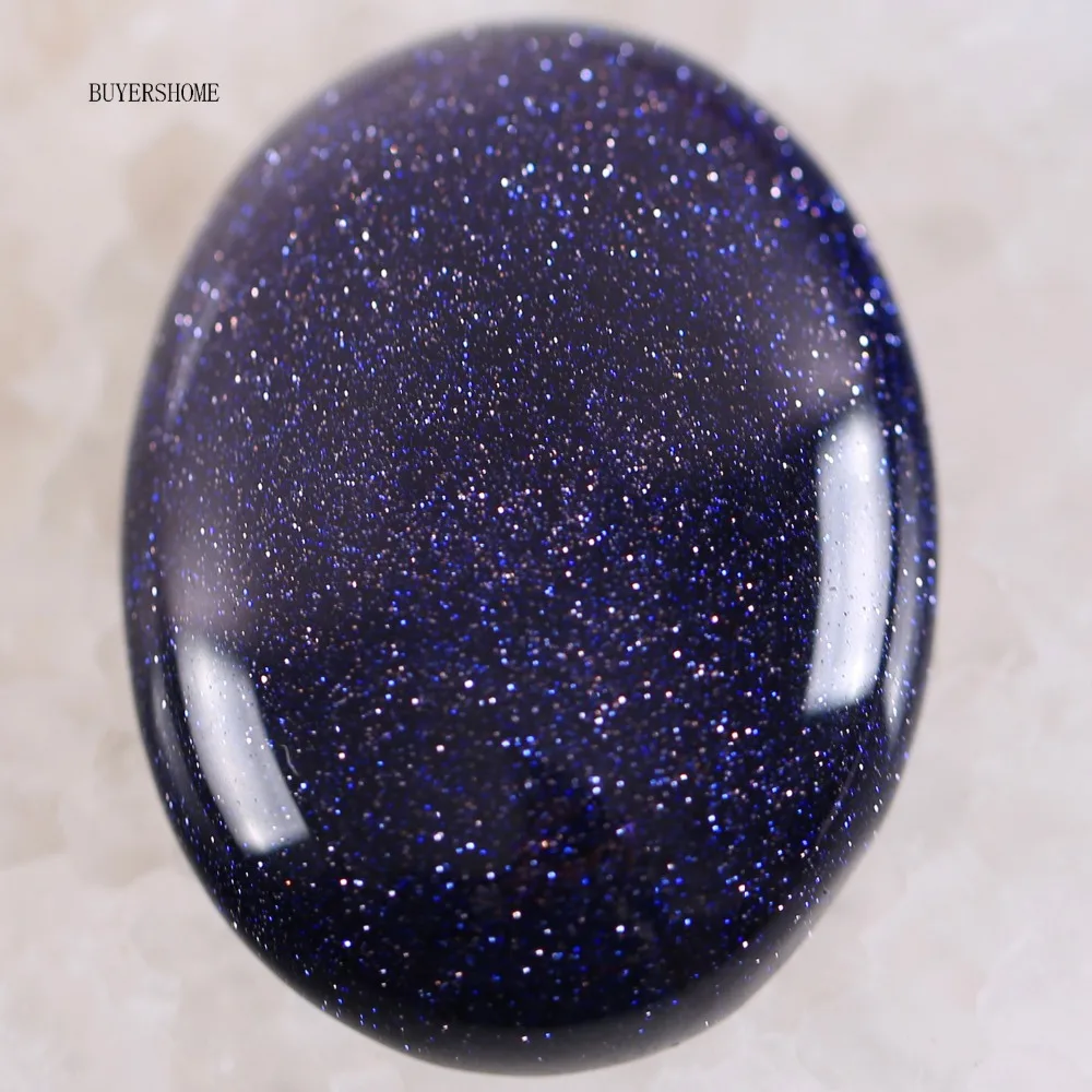 

Natural Stone Beads Blue Sandstone Oval Cabochon CAB 30x40mm Semi-precious Stones Fit Handmade Jewelry Women Men 1PC K1680