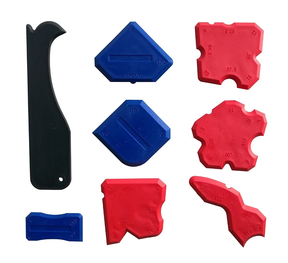 8 piezas Sellador para Juntas acabado de Sellado Calafateo Tool Kit Silicona Cristal Corchos De Cemento