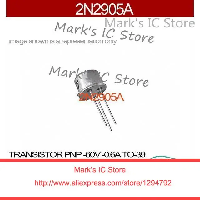 2N2905A TRANSISTOR PNP 60V 0.6A TO 39 2N2905 2N290 2N290 2N2905 2N29 ...