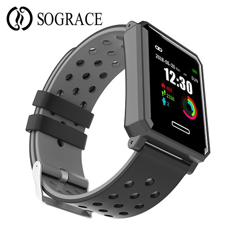 

Bluetooth Smart Wristband NRF52832 IP67 Waterproof Watch Fitness Tracker Pedometer Smart Bracelet Blood Pressure Measurement
