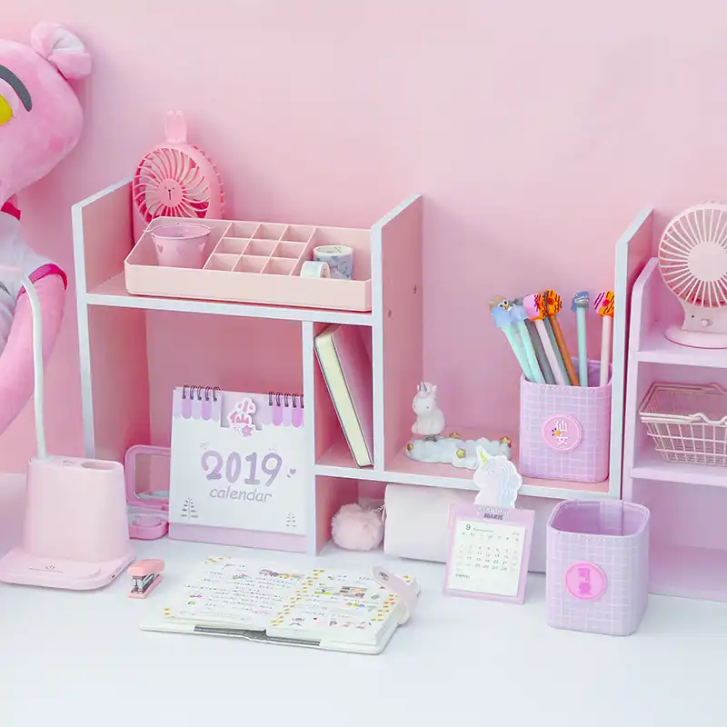Pink Wood Filing Products File Tray Magazine Diy Organizer Desk