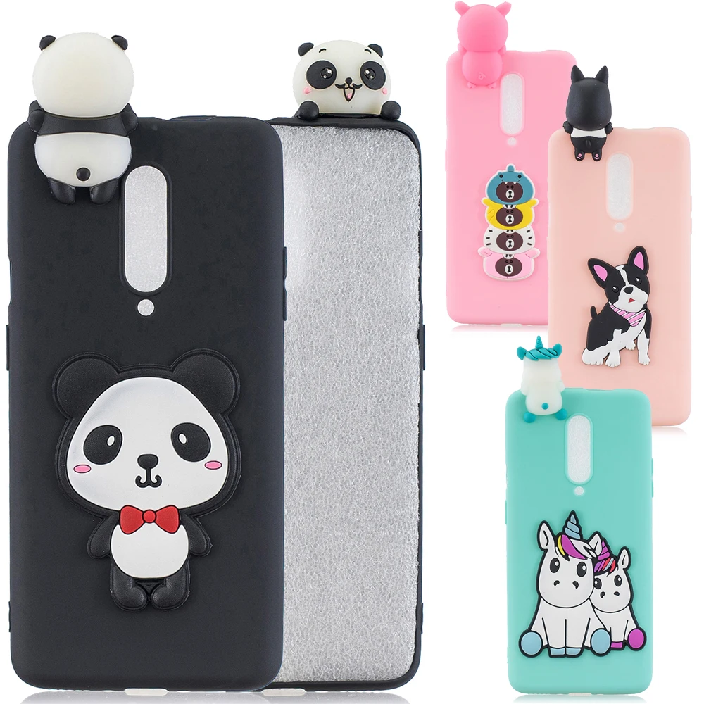 

Soft 3D Cute Cartoon Animal Phone Back Case Slim Fit Bumper for OnePlus 7 Pro Anti-fall Panda Dog Cat Bear Protective Cover