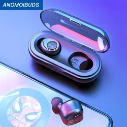 Anomoibuds Capsule СПЦ Беспроводной наушники V5.0 Bluetooth наушники гарнитуры глубокий бас стерео звук спортивные наушники для samsung Iphone