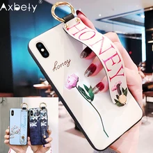 AXBETY для iPhone 8 7 Plus XR X 11 Pro XS MAX Модный шнурок для цветов петля Стенд чехол для телефона для iPhone 8 6 6S Plus Мягкий ТПУ чехол