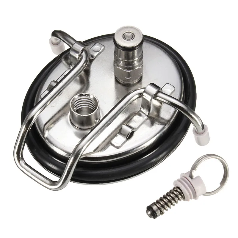 

Stainless Steel Keg Lid with poppet valve Replacement Corny Keg Soda Lid Homebrew Beer Wine Barrel Cover Cap Beer Growler