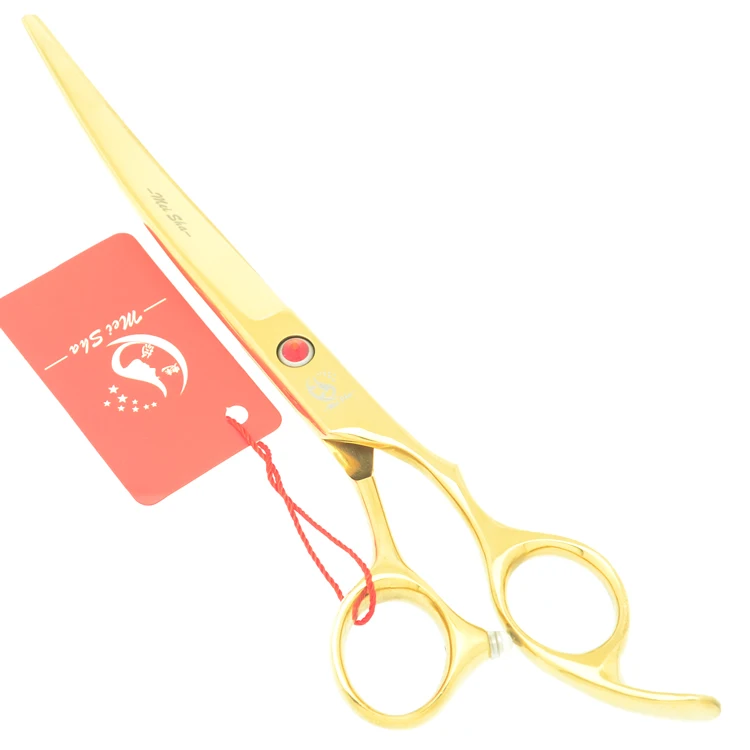 Meisha 7,0 дюймов профессиональные ножницы для домашних животных набор для ухода за собакой животные инструменты для стрижки волос щенок изогнутые ножницы наборы расчесок HB0217