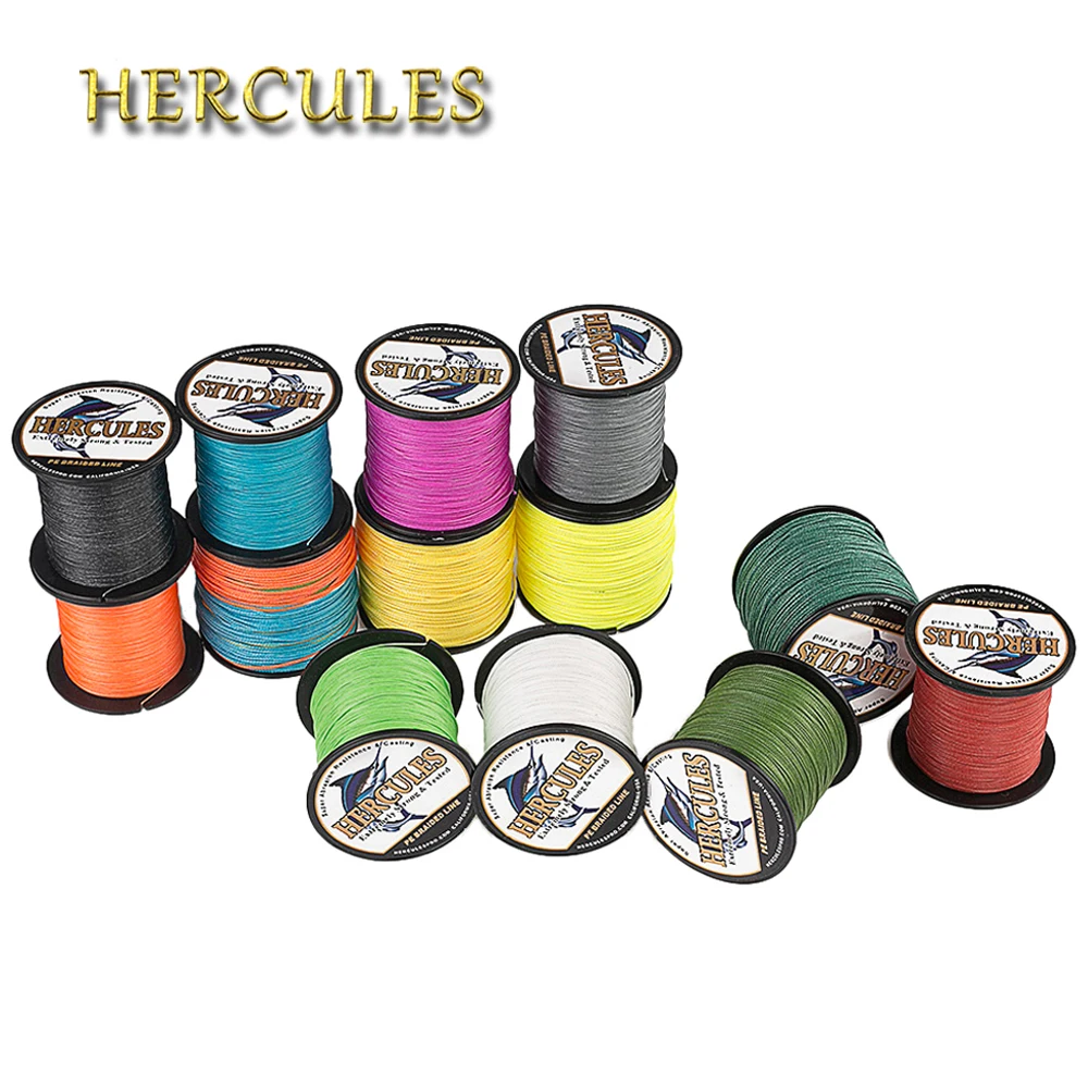 Hercules Braided Fishing Line 8 Strands 100M PE Braided Wire For Carp Fishing Multifilament 10-300LB Extreme Strong Cord Pesca hercules braided fishing line for carp fishing 100m 300m 500m 1000m 1500m 2000m peche multifilament 4 strands pesca pe 6 100lb