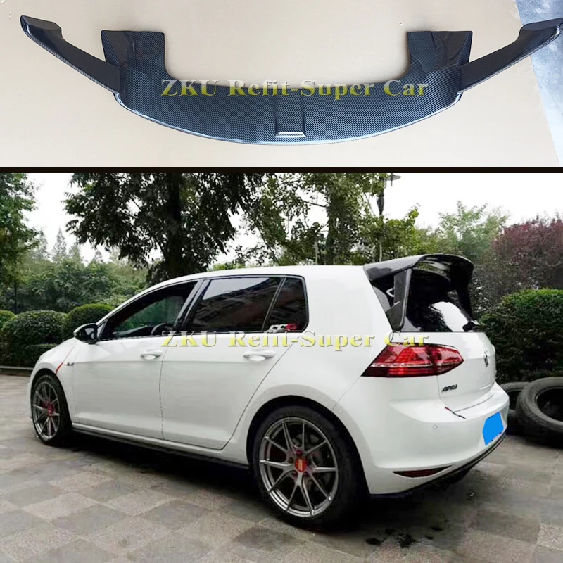 Углеродное волокно задний багажник крыша спойлер окно крыло для Volkswagen Golf7