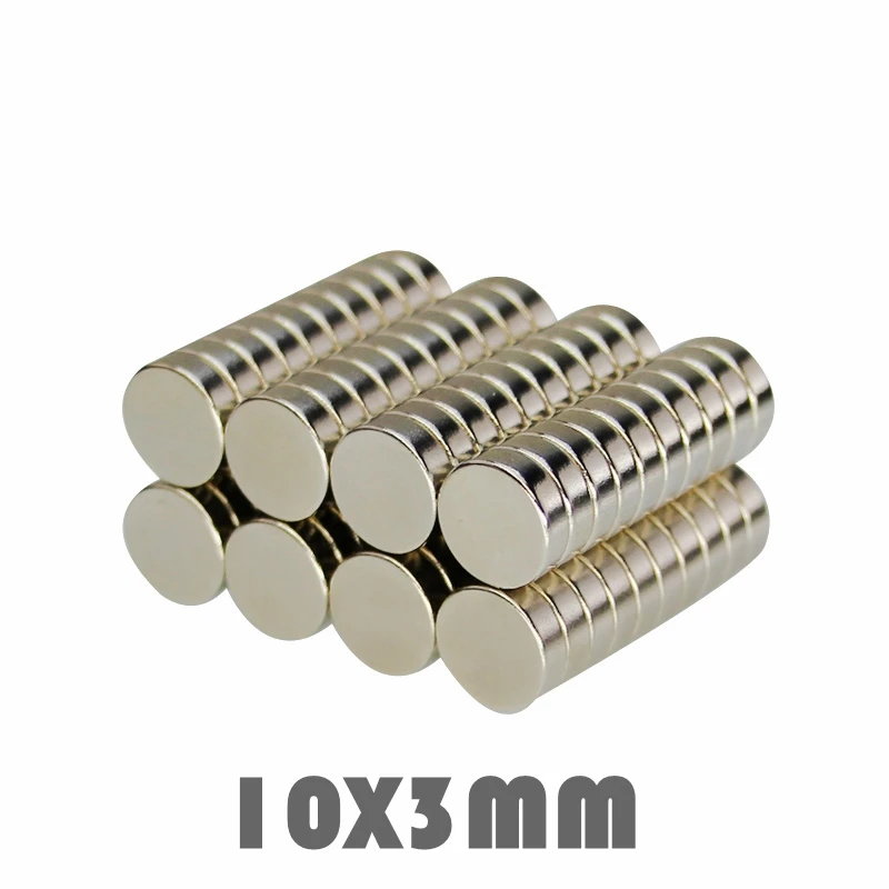 

30/50/100pcs 10x3mm Super Powerful Small Neodymium Magnet Sheet Permanent N35 NdFeB Strong Cuboid Magnetic Magnets 10mm x 3mm