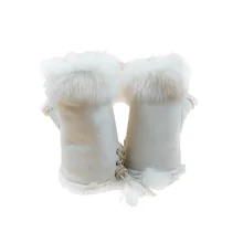 1 пара Для женщин перчатки открытый кроссовки Пеший Туризм велосипедные спортивные перчатки зимние теплые из искусственного меха кролика, запястье руки теплые перчатки Половина Finger