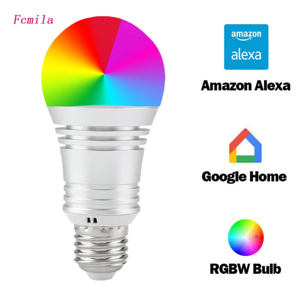 Умсветодиодный Светодиодная лампа RGB с Wi Fi E27 E26 E14 B22 регулируемой яркостью и