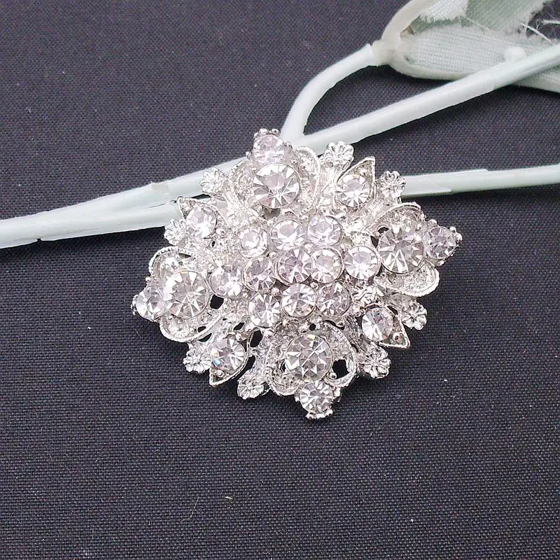 Брошь из металлического сплава в форме цветка с родиевым покрытием 2018|brooch