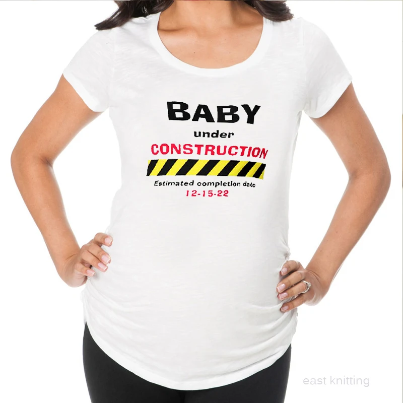 YF0011 New Funny Novelty Maternity Tops Pregnancy Women Round Neck