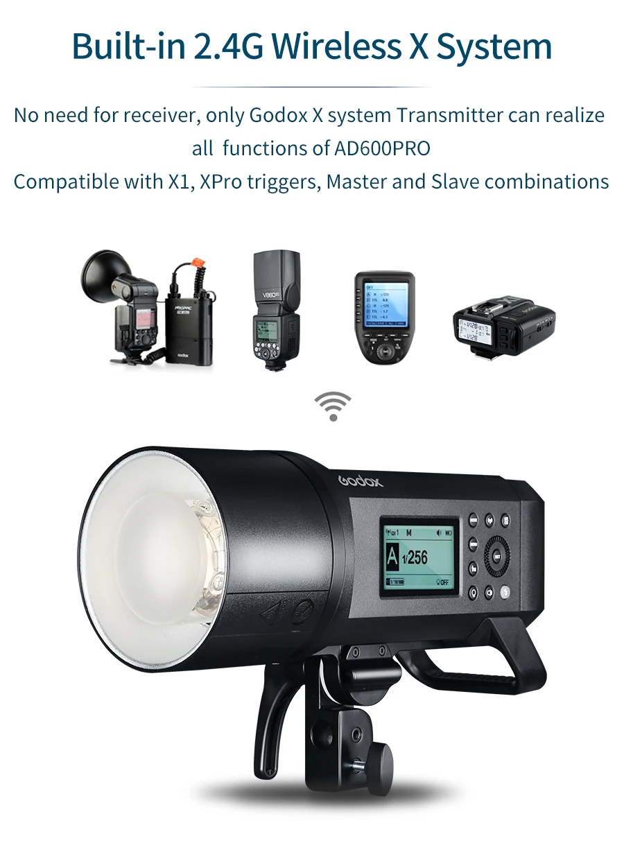 Godox AD600Pro AD600 Pro Портативный Открытый Flash 1/8000 s ttl HSS 38 Вт светодиодный Встроенный X системы Li-на Батарея Bowens