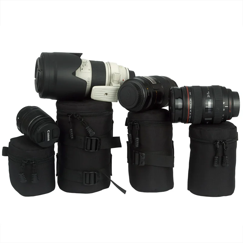 

Black Neoprene Waterproof Protective Camera Lens Bag Case Cover Pouch Protector For Canon Nikon Sony digital camera