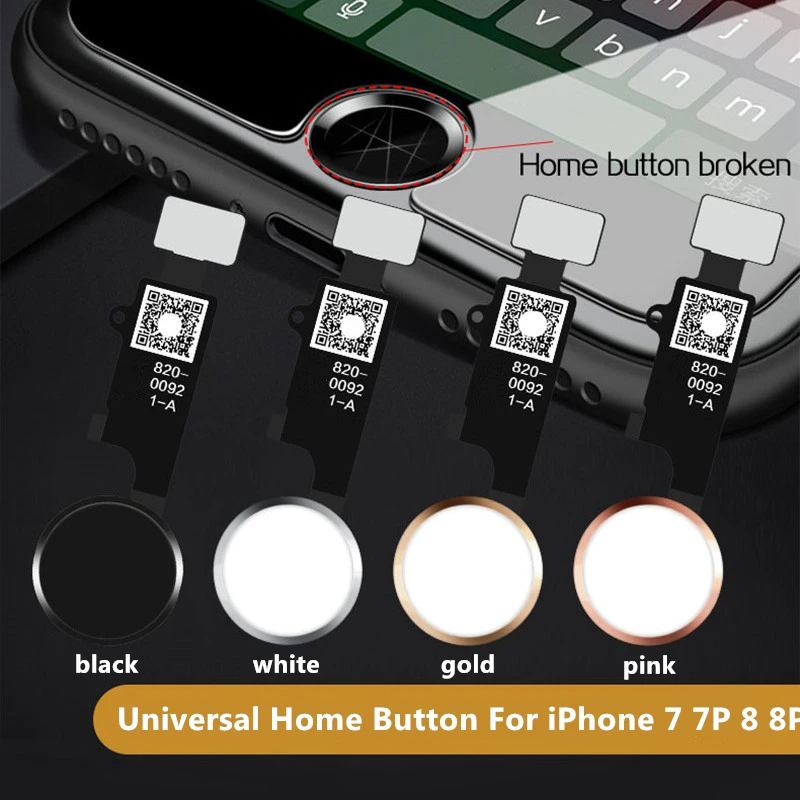 

1Pcs Universal Home Button Flex Cable For iPhone 7 8 Plus 3rd Gen Return Home button Function Solution Gold RoseGold Black White