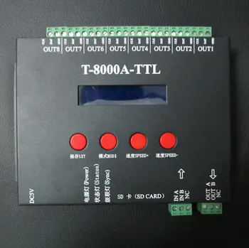 

T8000A-TTL LED RGB Controller For WS2812B WS2811 2812 WS2812 TM1804 LPD6803 RGB LED Strip Controller