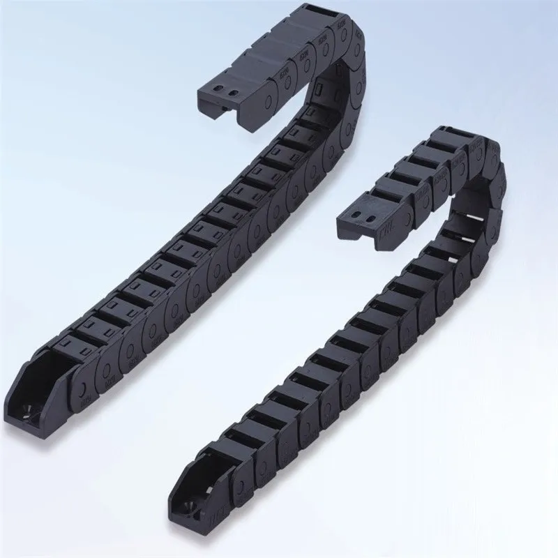 

FREE SHIPPING Wire Cable Chain 15*15 15*20 15*30 1000 mm 1M Semi-closed opening Plastic Towline Transmission Drag Chain Machine