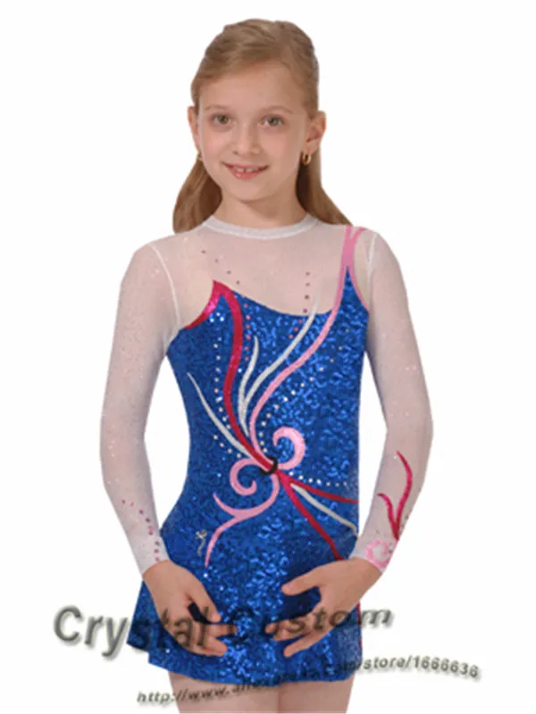 Crystal Custom Child Gymnastics Competition Dress Beautiful New Brand ...