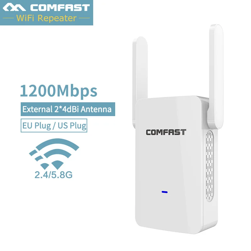 

2019 New Wireless Router Wifi Repeater 1200Mbps Range Expander Signal Booster Extender WIFI Ap WiFi Routers EU/US Plug RJ45 WPS