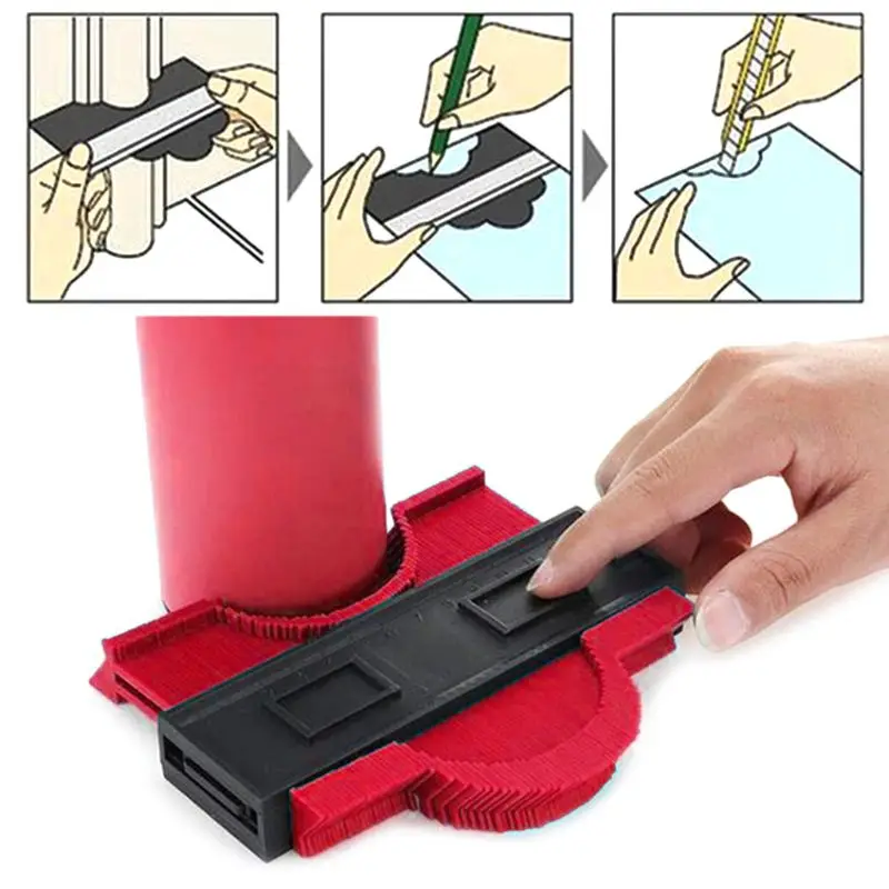 

120mm Plastic Profile Copy Gauge Contour Gauge Wood Marking Tool Tiling Laminate Tiles General Tools
