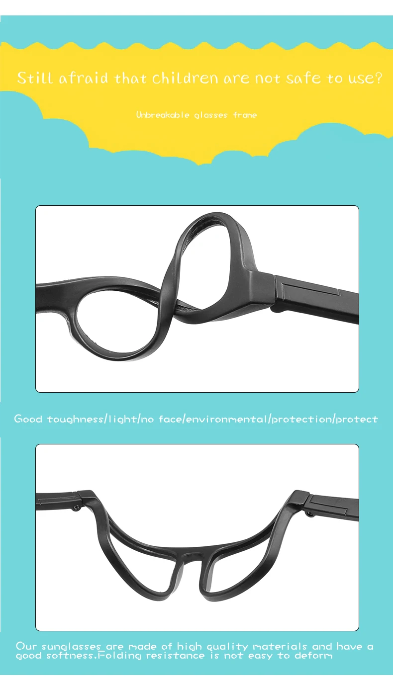 WarBlade новые детские мягкие кремнезем солнцезащитные очки поляризационные квадратные для мальчиков и девочек Брендовые очки для младенцев UV400 бьющиеся солнцезащитные очки