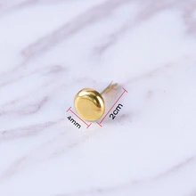 50 шт круглые металлические штифтики для скрапбукинга, украшение на застежке Brads Мини винтажный бронзовый тон