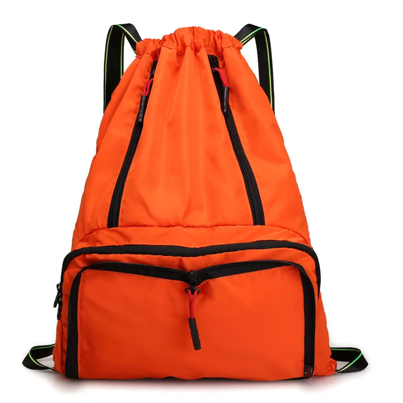 Легкий нейлоновый складной рюкзак Водонепроницаемый рюкзак со шнурком складной походный Кемпинг ультралегкий рюкзак для улицы Спортивная Сумка - Цвет: Orange