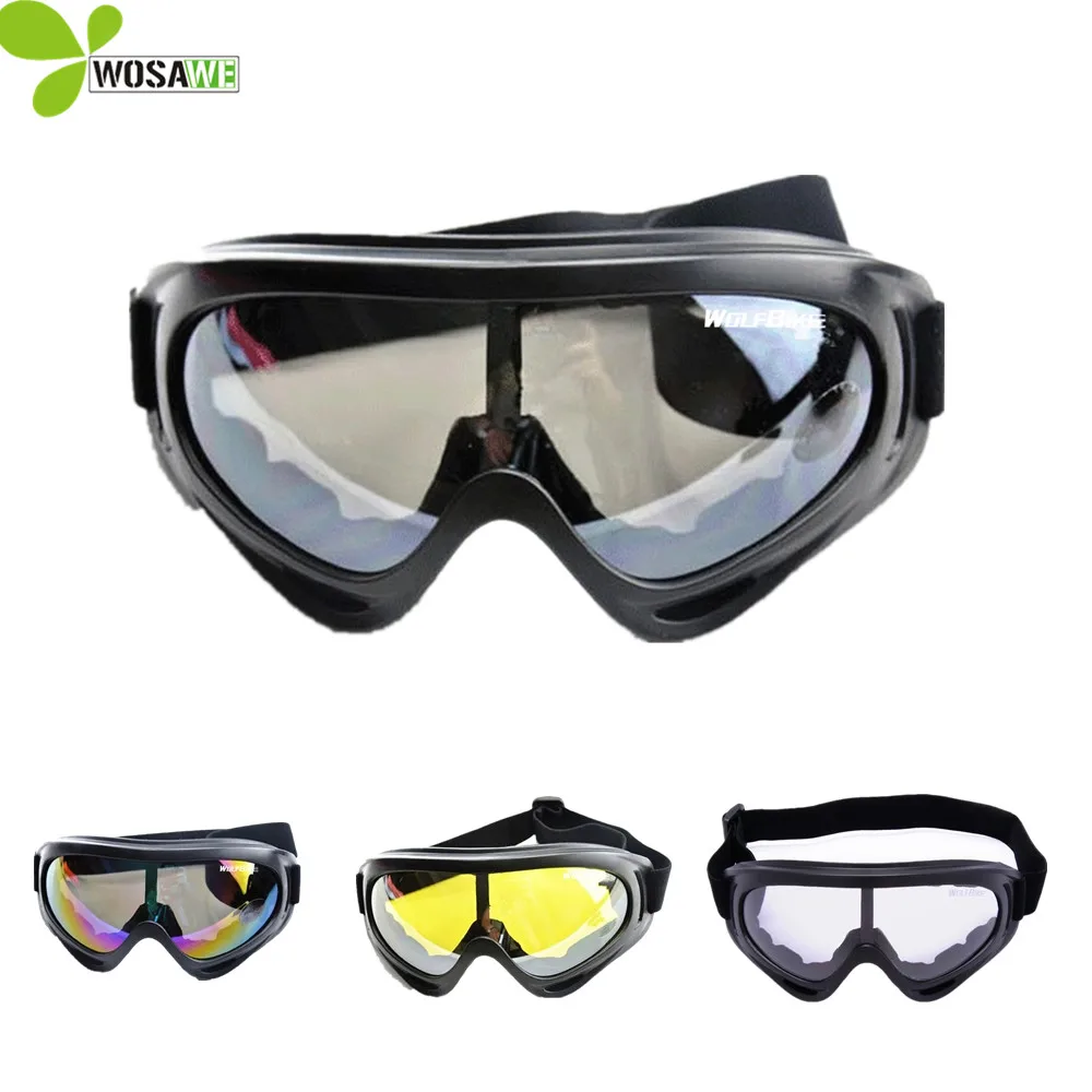 WOLFBIKE حماية من الأشعة فوق الرياضة تزلج نظارات تزلج عيون غطاء نظارات دراجة نارية على الطرق الوعرة الادسنس نظارات تزلج على الجليد نظارات