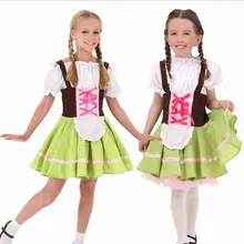 Для девочек Октоберфест Платье Heidi Пособия по немецкому языку детей костюм разносчицы пива баварский платье с узким лифом и широкой юбкой