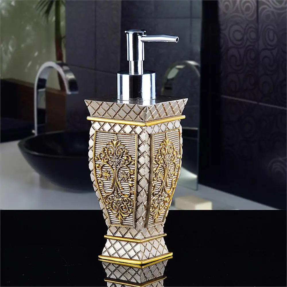 Luxury Bathroom Soap Dispensers My Web Value Vintage Baroque 240ml 8 1oz Resin Gold Royal Luxury Bathroom Soap Lotion Pump Dispenser