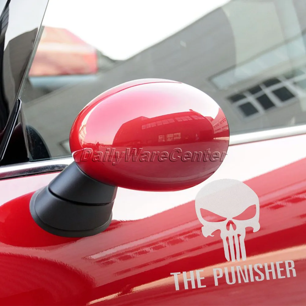 Funny Decal Car Styling Auto Vinyl Punisher Skull Stickers Car Window Stickers Covers Ghost Rider Emblem Grill Motorbie Decorate