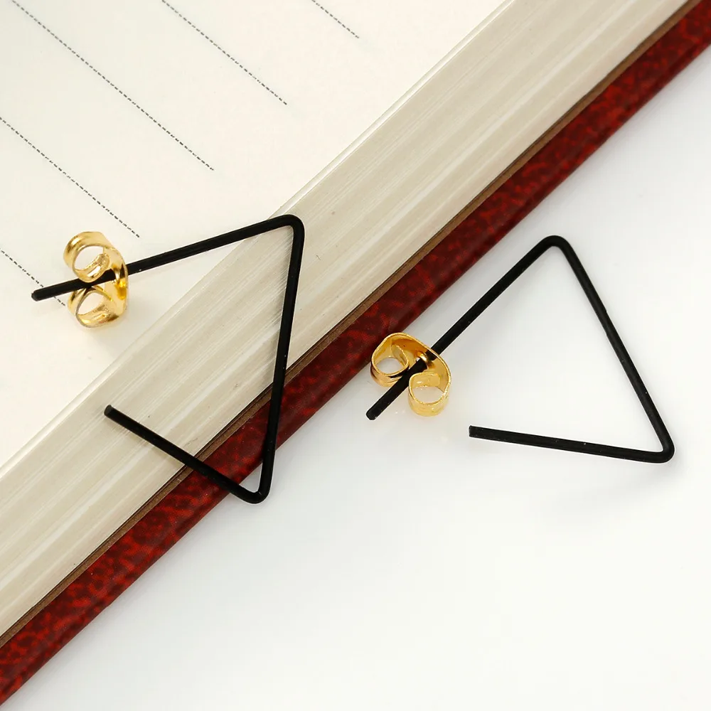 Женские медные серьги кольца 8 сезонов треугольные