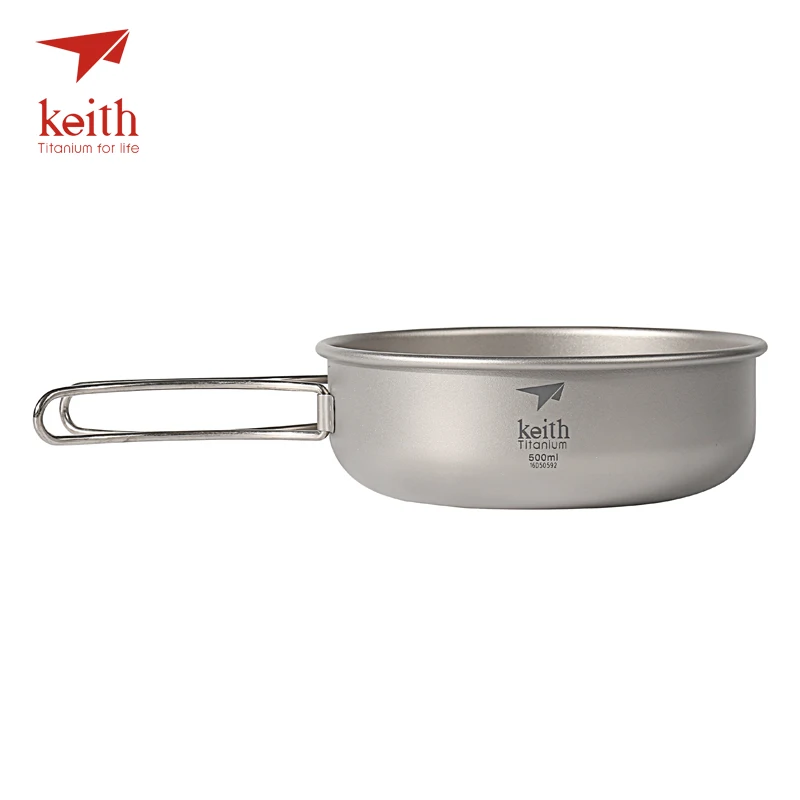 Keith Camping al aire libre de titanio de manejar Pan campamento baño Pinic utensilios de cocina Ti5324
