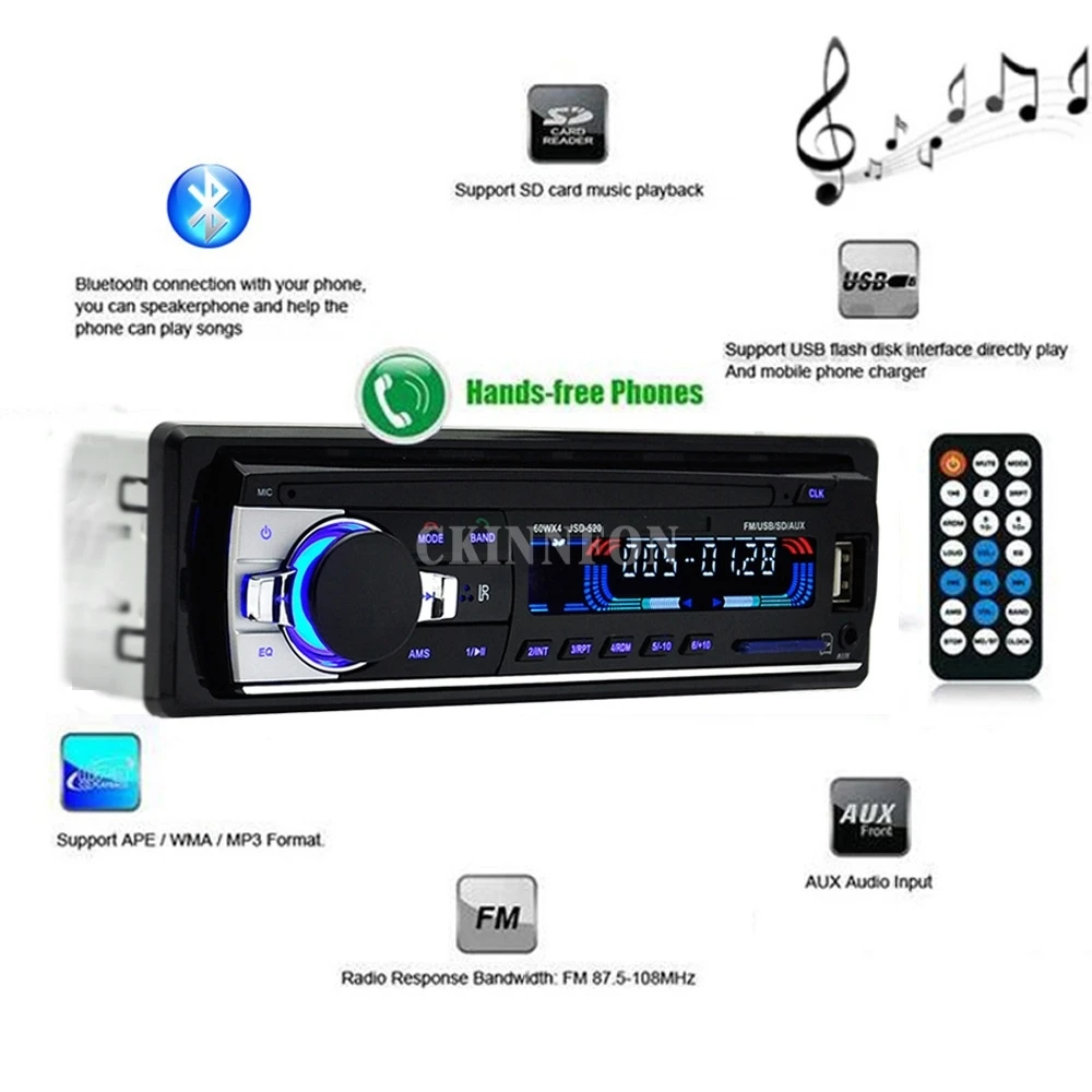 Автомобильная стерео система с FM радио mp3 плеером USB / SD AUX APE FLAC|car electronics|car stereo bluetooth