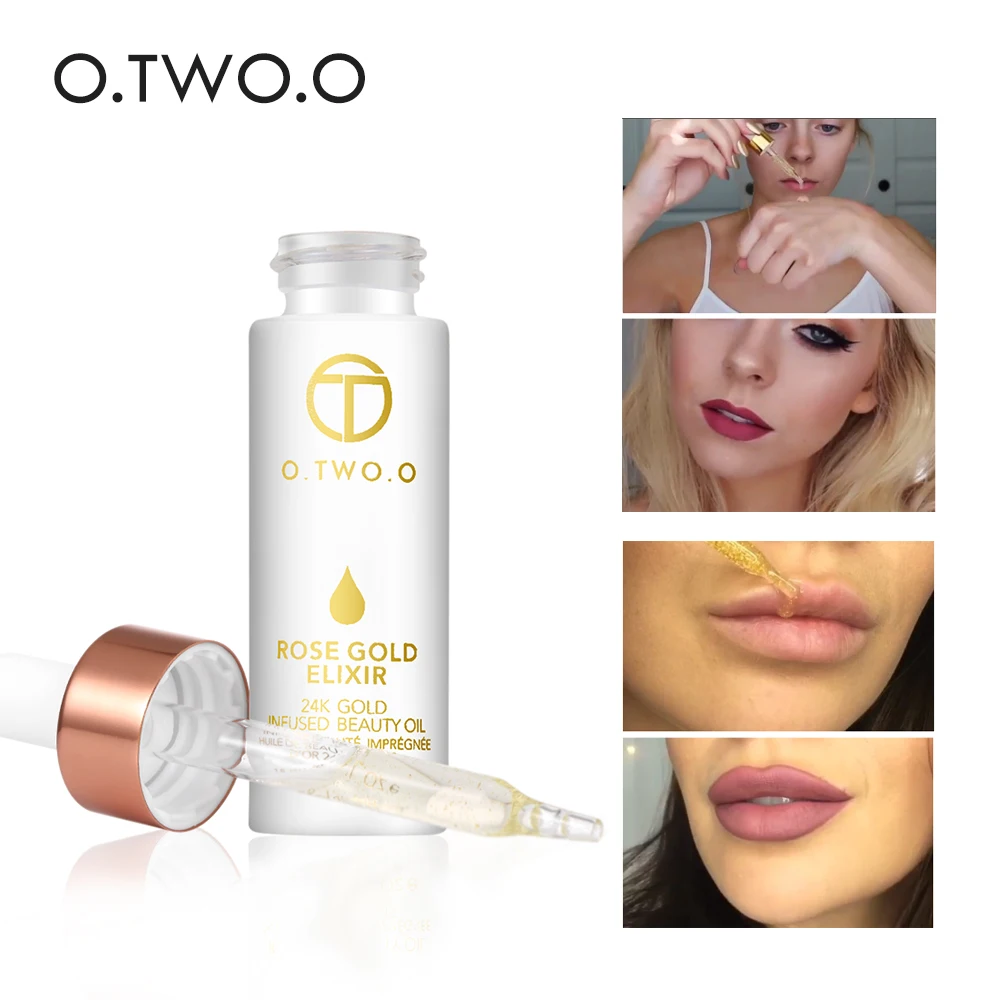 

O.TWO.O Rose Gold Elixit Face Essence Oil Makeup Base Primer Long Lasting Moisturizer Face Foundation Base Prime Oil Anti-wrinkl
