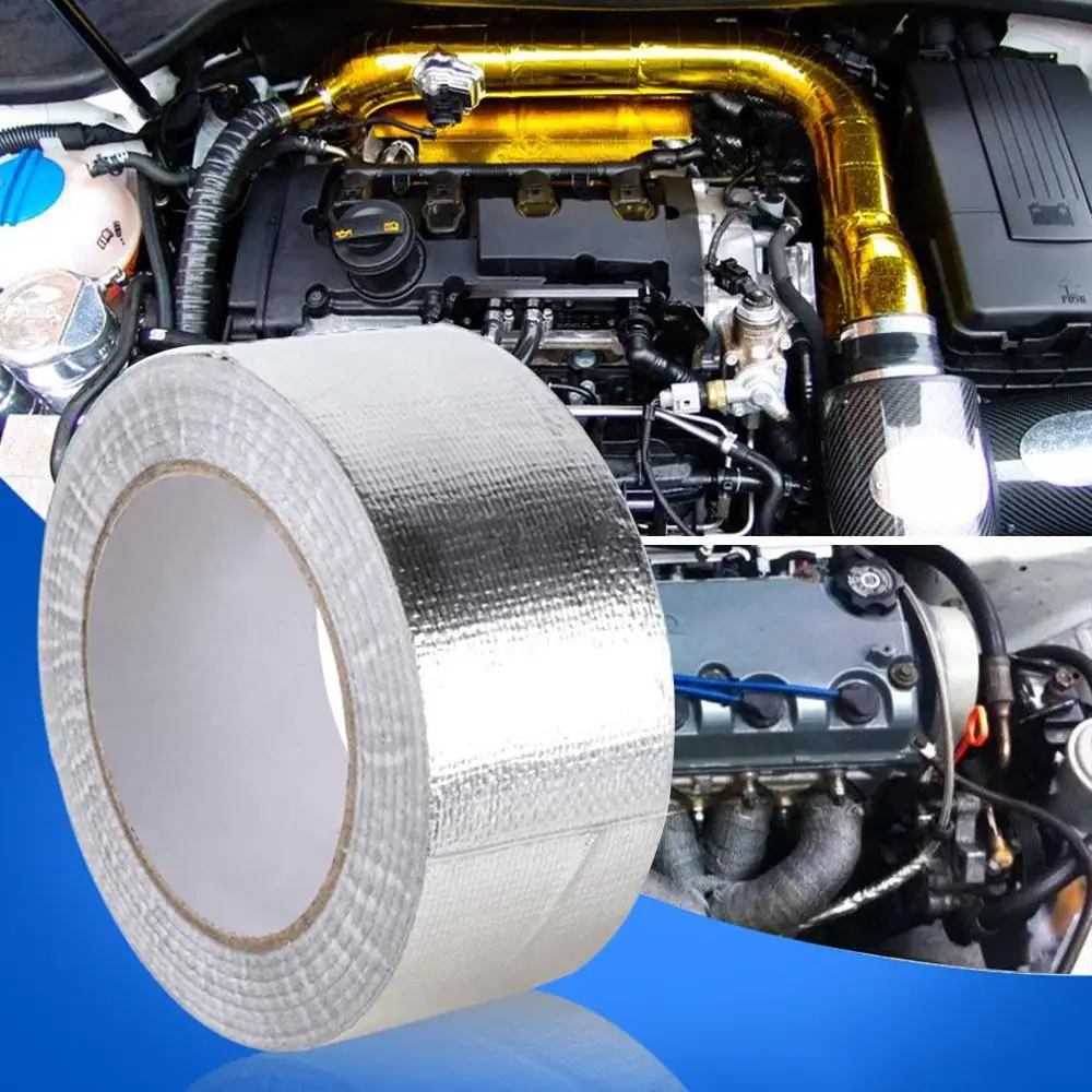 Industrial universal 25 m aluminum foil with car exhaust pipe insulation aluminum foil high temperature insulation tape