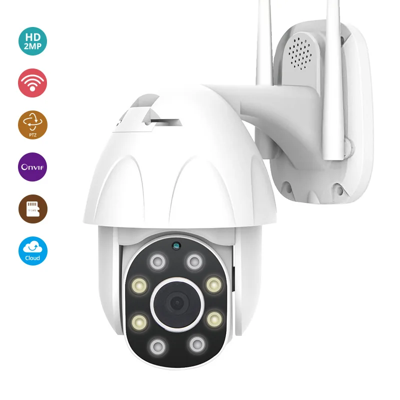 Наружная Ip камера Wifi Cctv Мини Ptz для домашней безопасности 360 2mp HD 1080p беспроводная